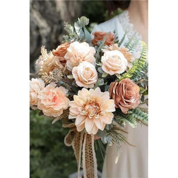 Artificial Flowers Combo Box Set Gradient Color Flower Leaf w/ Stems Wedding DIY - Picture 6 of 6